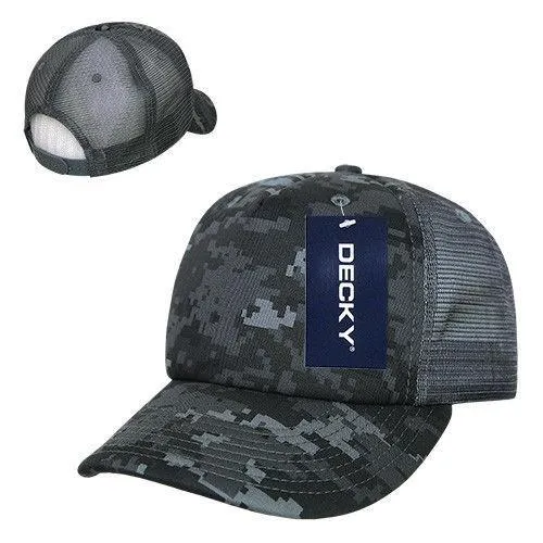 Decky Camouflage Foam Trucker 5 Panel High Crown Hats Caps Snapback