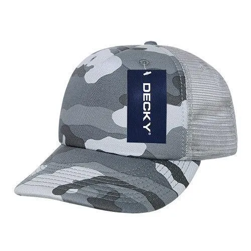 Decky Camouflage Foam Trucker 5 Panel High Crown Hats Caps Snapback