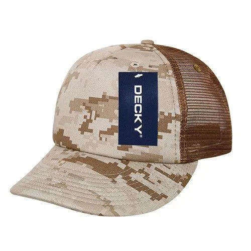 Decky Camouflage Foam Trucker 5 Panel High Crown Hats Caps Snapback