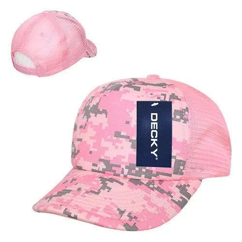 Decky Camouflage Foam Trucker 5 Panel High Crown Hats Caps Snapback