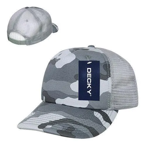 Decky Camouflage Foam Trucker 5 Panel High Crown Hats Caps Snapback