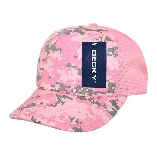 Decky Camouflage Foam Trucker 5 Panel High Crown Hats Caps Snapback