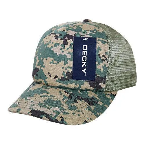 Decky Camouflage Foam Trucker 5 Panel High Crown Hats Caps Snapback