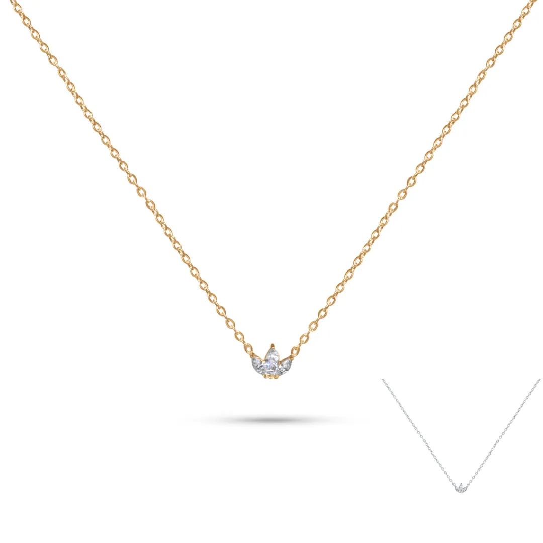 Diamond Crown Necklace