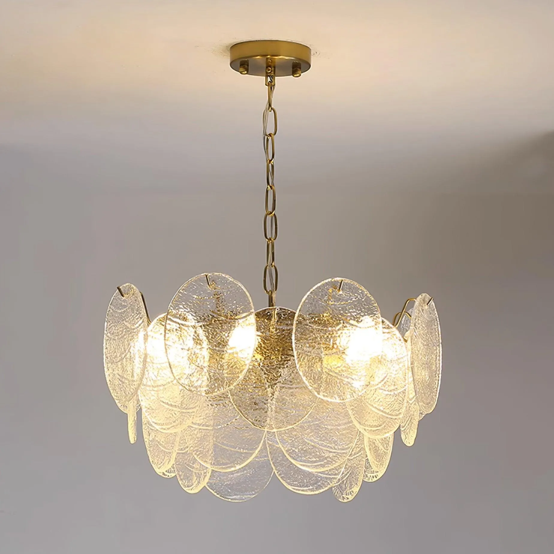 Disc Victorian Glass Chandelier