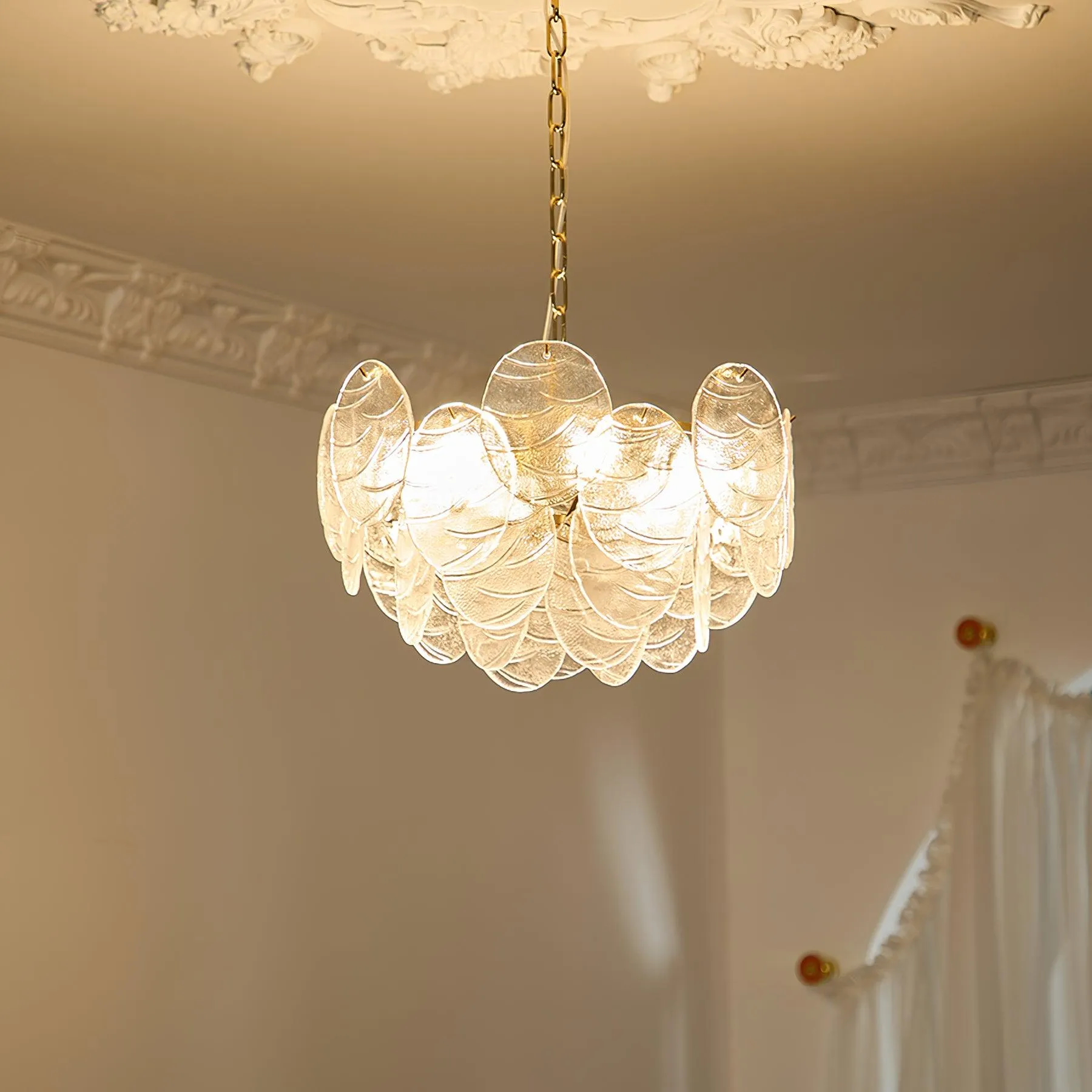 Disc Victorian Glass Chandelier