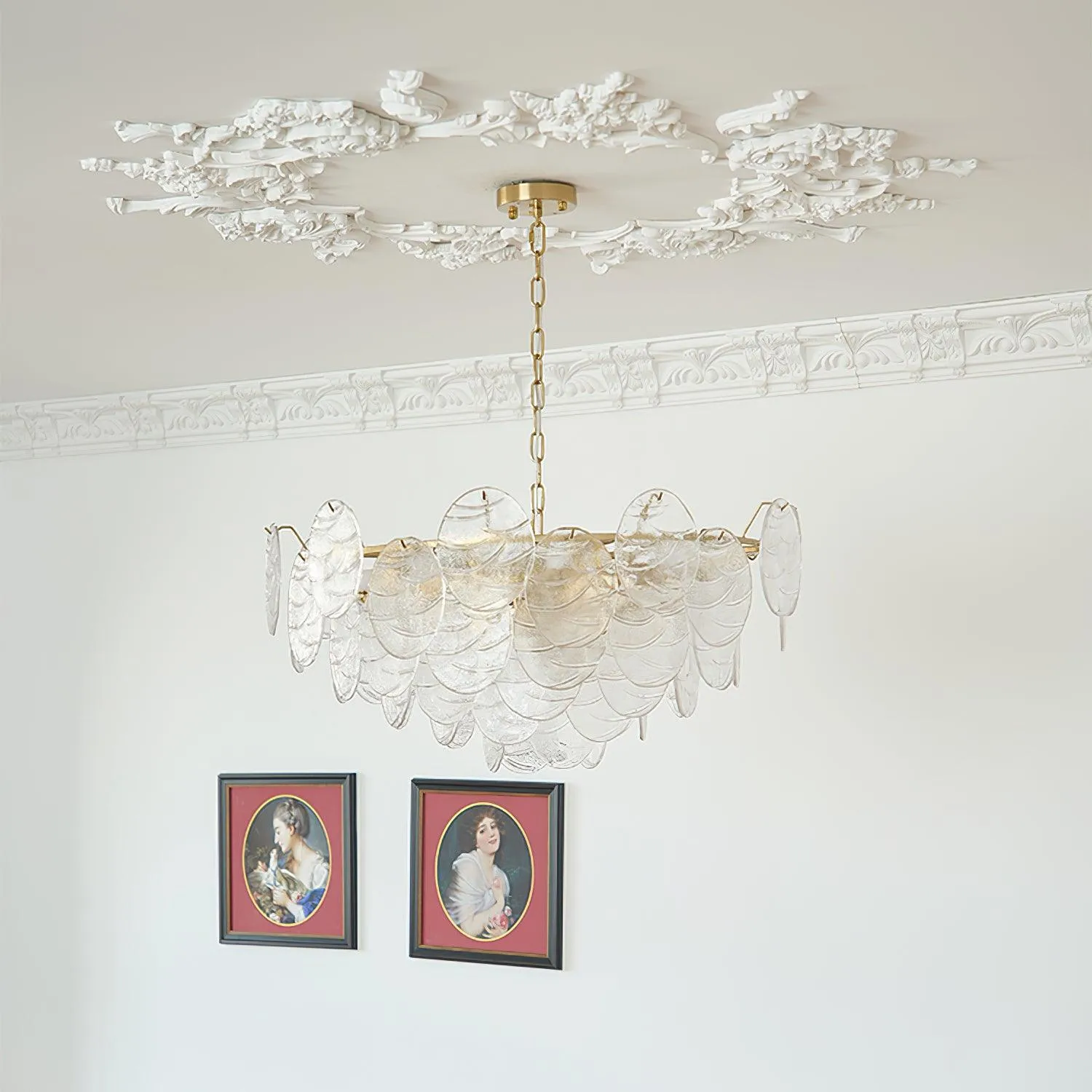 Disc Victorian Glass Chandelier