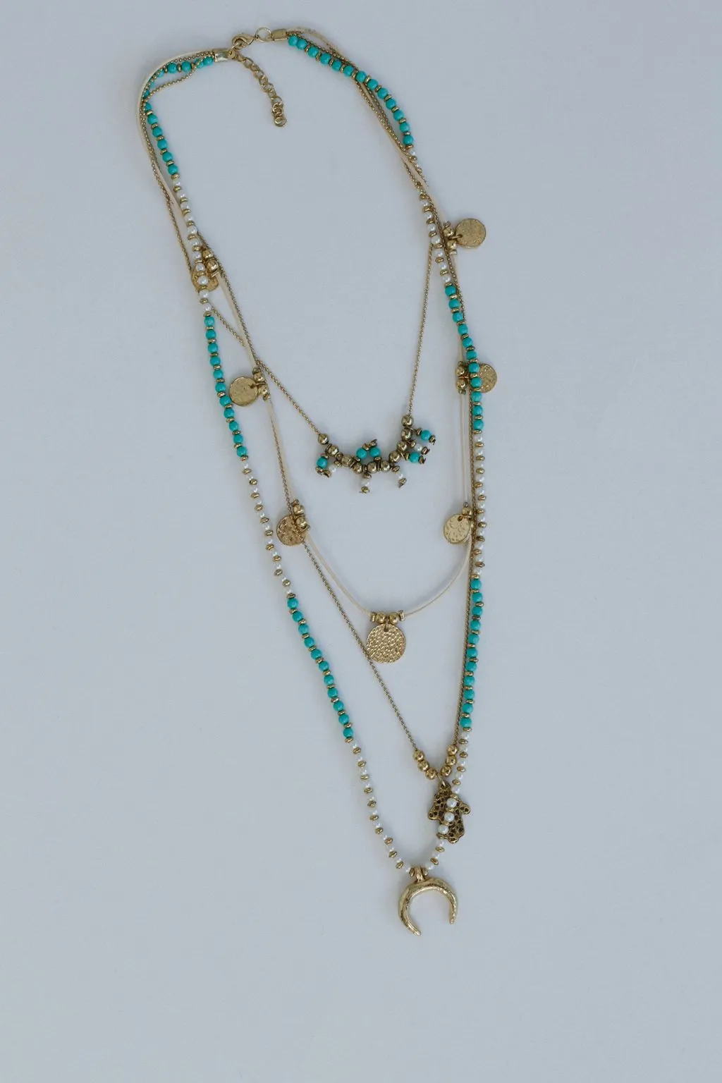 Dreamscape Layered Necklace - Turquoise Multi