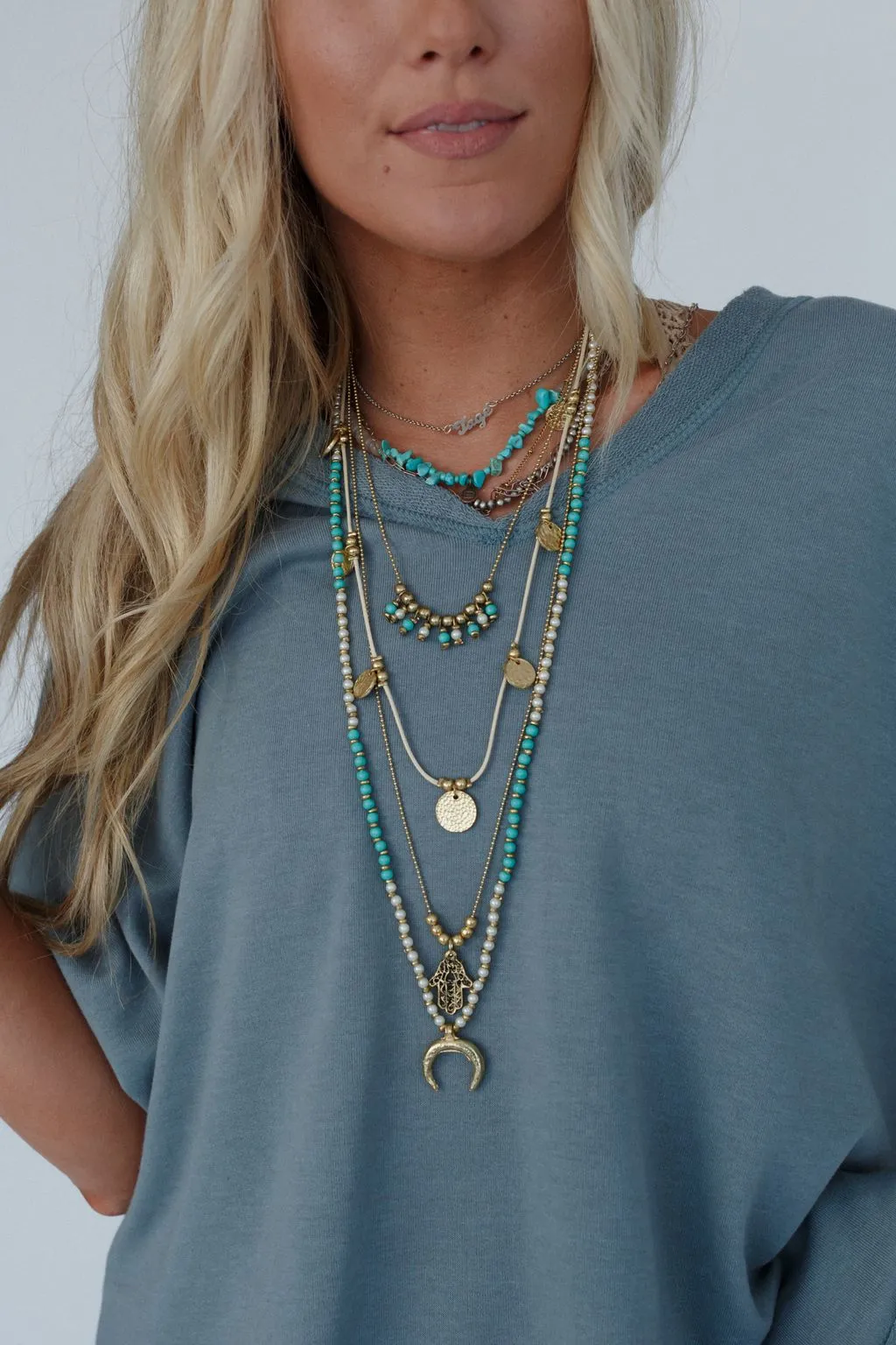 Dreamscape Layered Necklace - Turquoise Multi