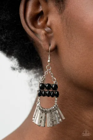 Earrings A FLARE For Fierceness - Black E2110