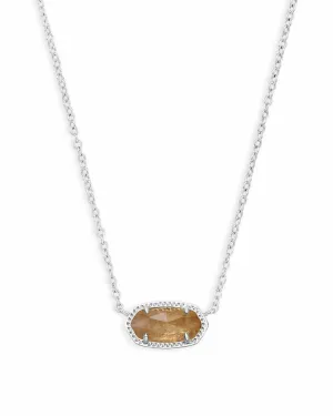 Elisa November Birthday Silver Necklace Citrine