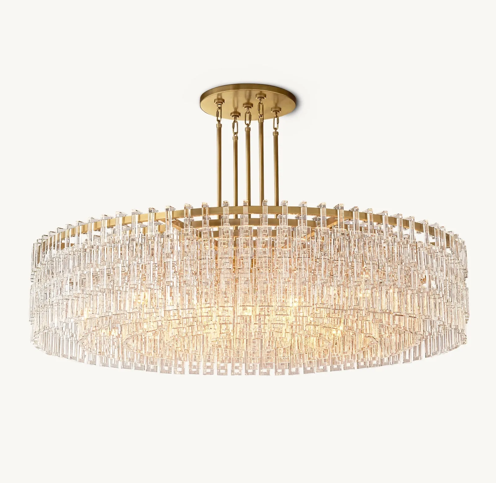 Extra Large Multi-layer Round/ Rectangle Crystal Ceiling Chandelier for Living/ Dining Room