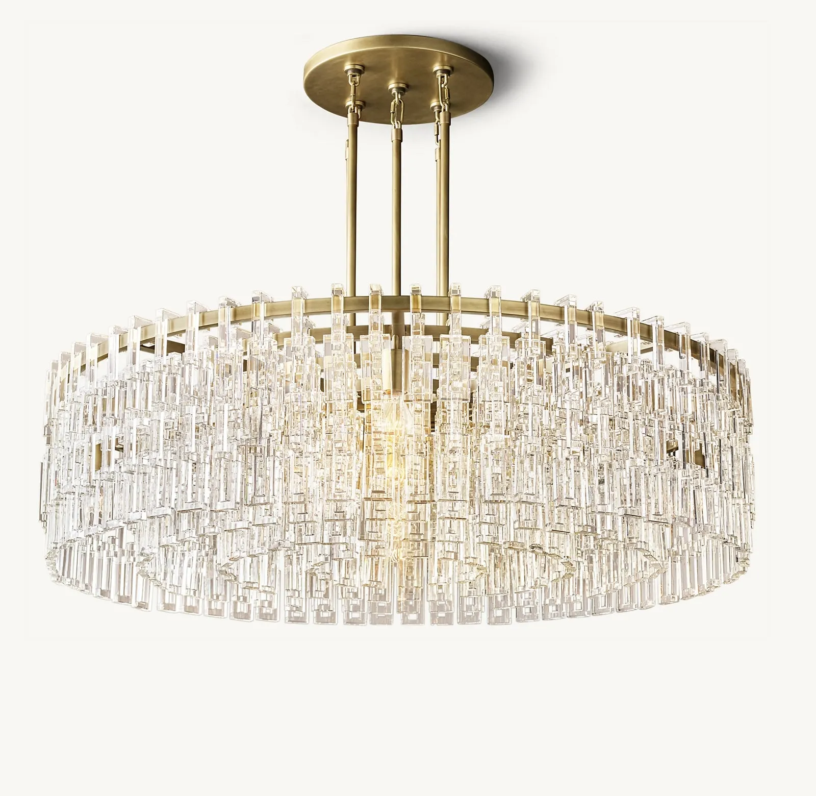 Extra Large Multi-layer Round/ Rectangle Crystal Ceiling Chandelier for Living/ Dining Room