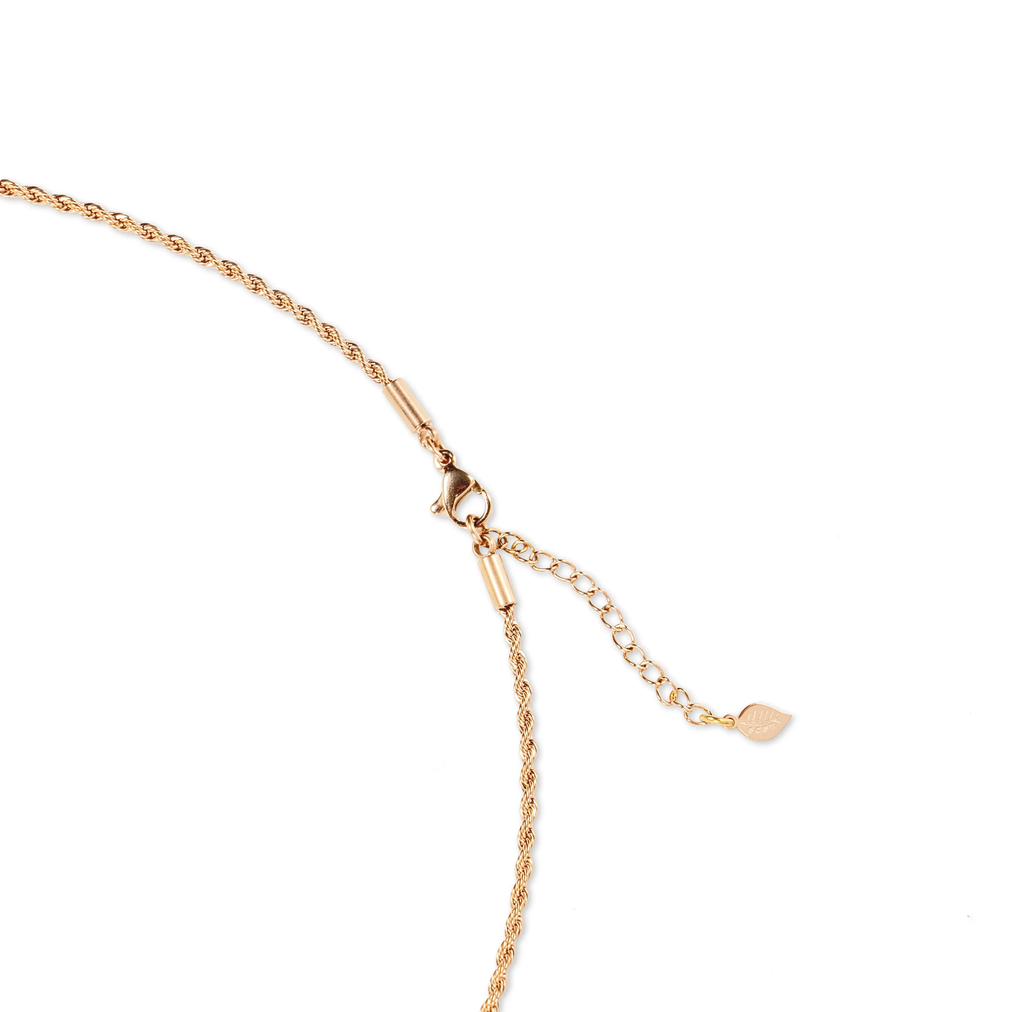 Floral Key Necklace - Rose Gold