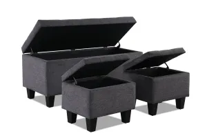 Garnet 3-Piece Storage Ottoman