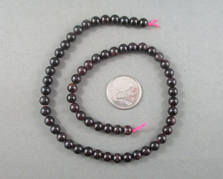 Garnet Beads Round Various Sizes