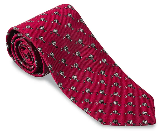 Garnet Palmetto Necktie - F1823