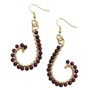 Garnet Wire Wrapped 14K Gold-filled Earrings