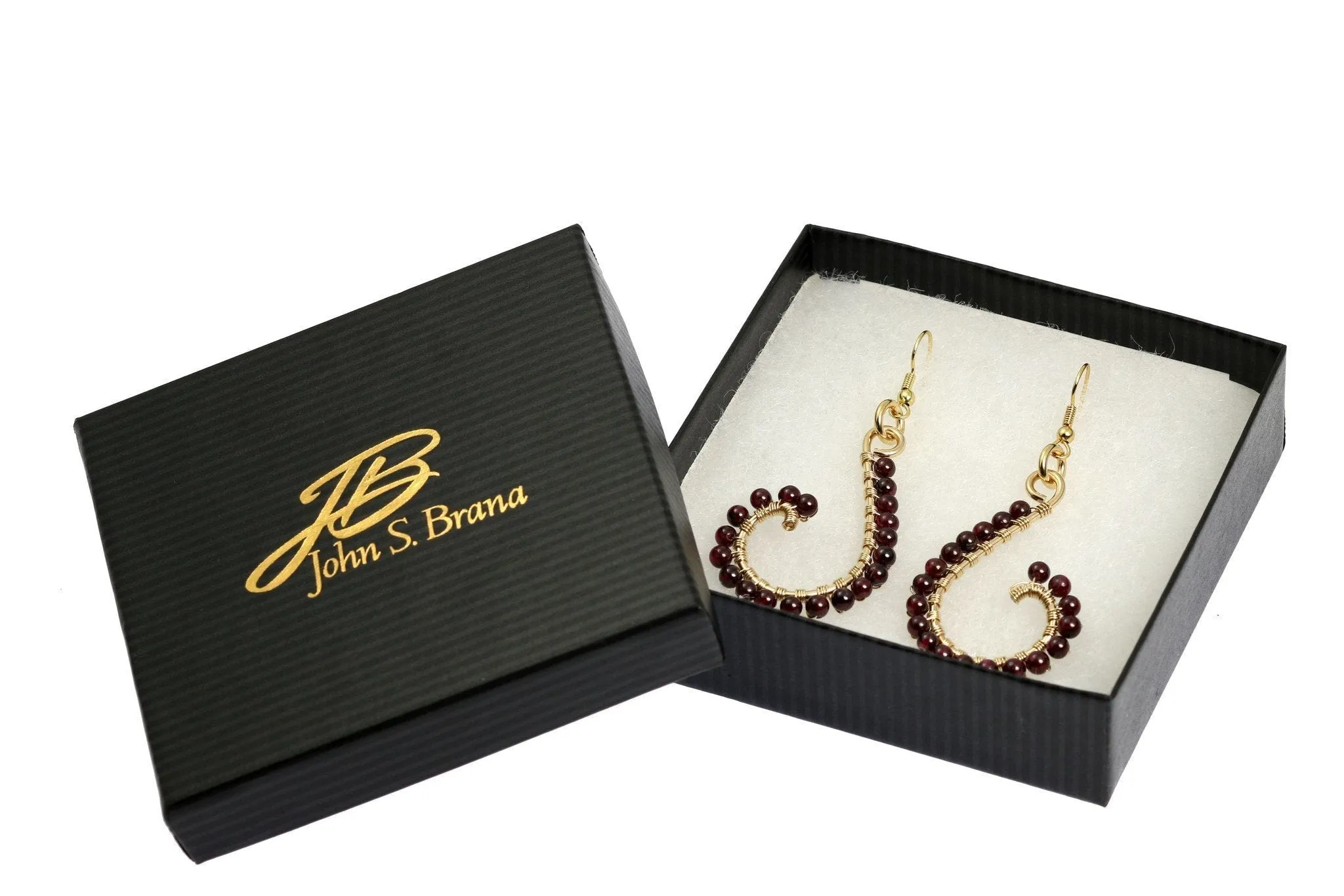 Garnet Wire Wrapped 14K Gold-filled Earrings