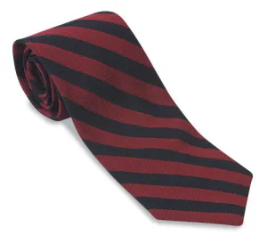 Garnet/Black Bar Stripes Necktie - F618