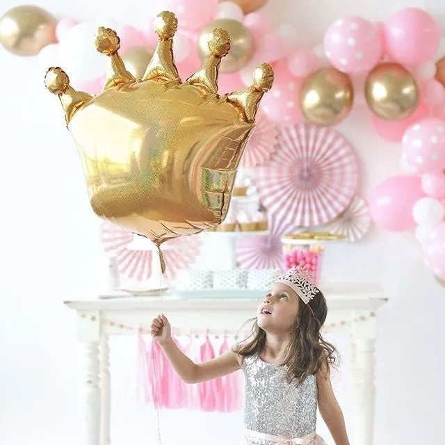 Giant Gold Crown Balloon