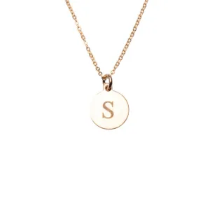 Gold Circle Disc Necklace