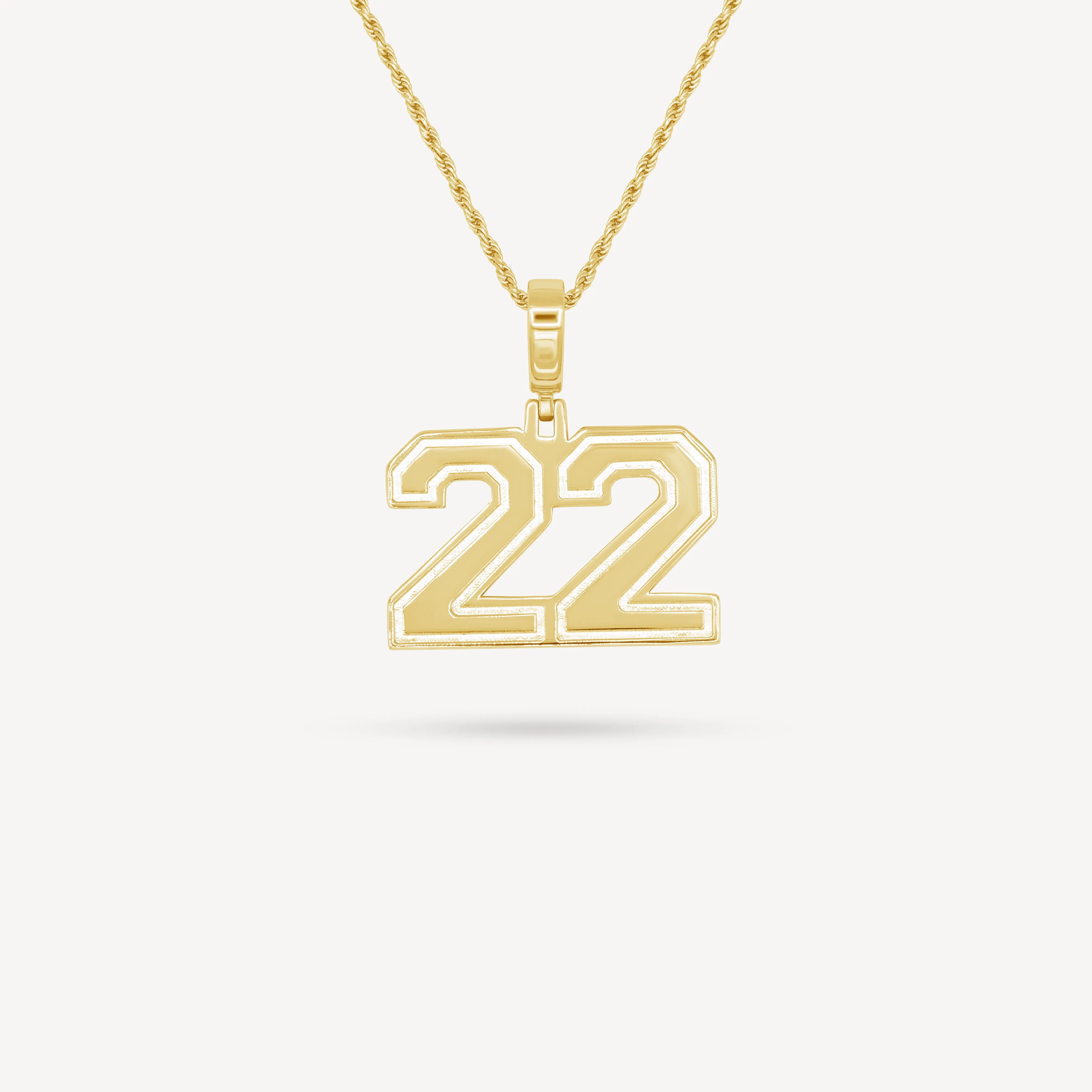 Gold Number Necklace