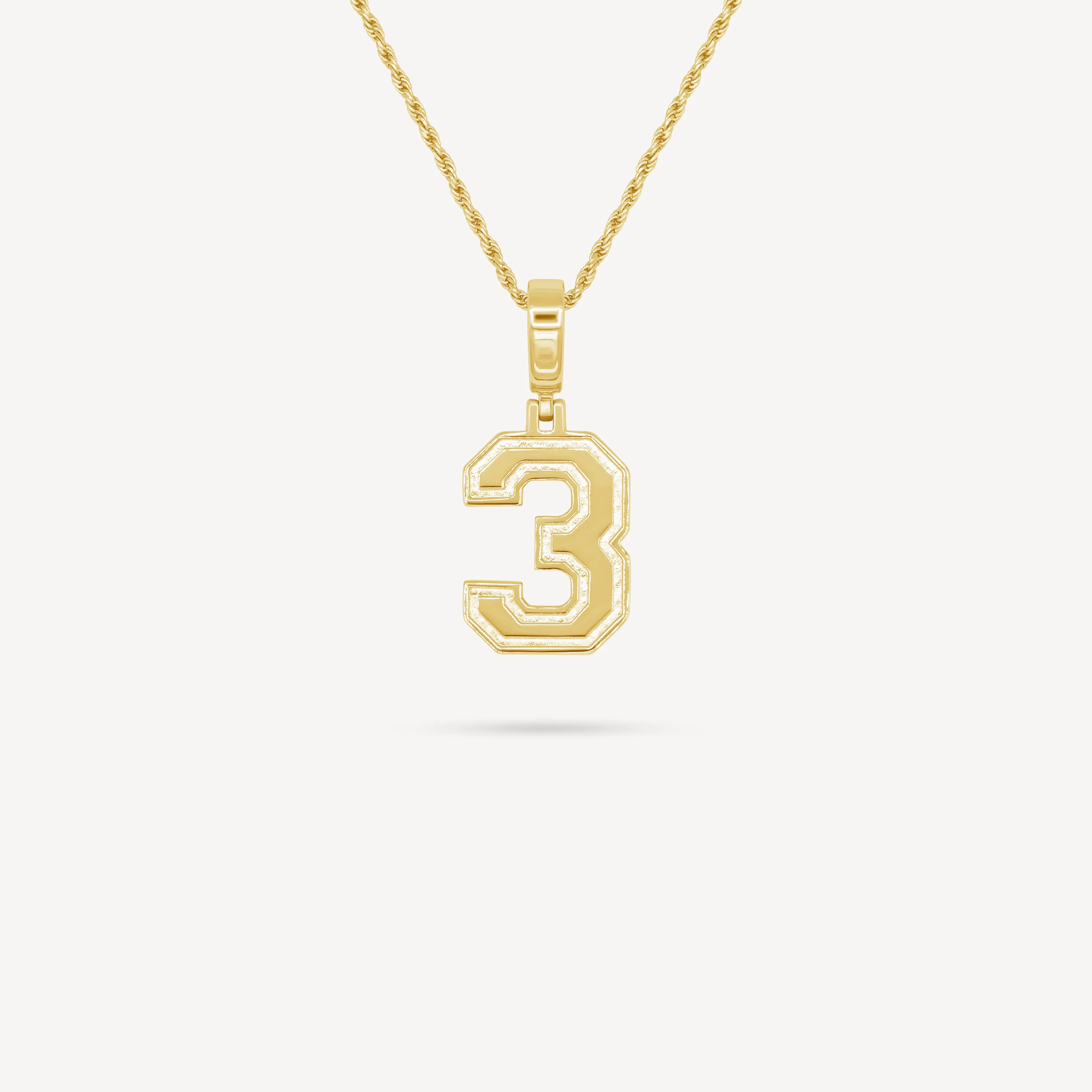 Gold Number Necklace