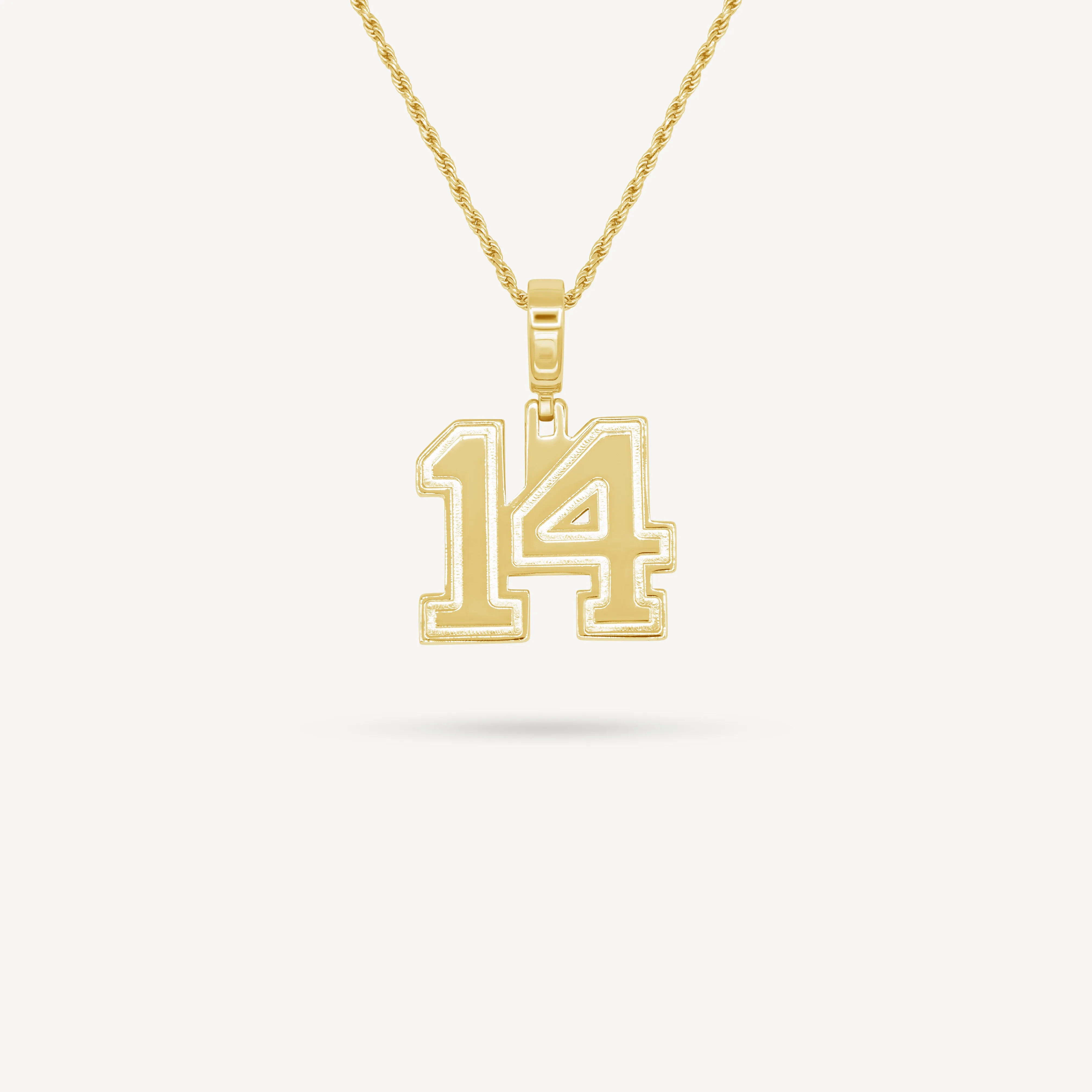 Gold Number Necklace