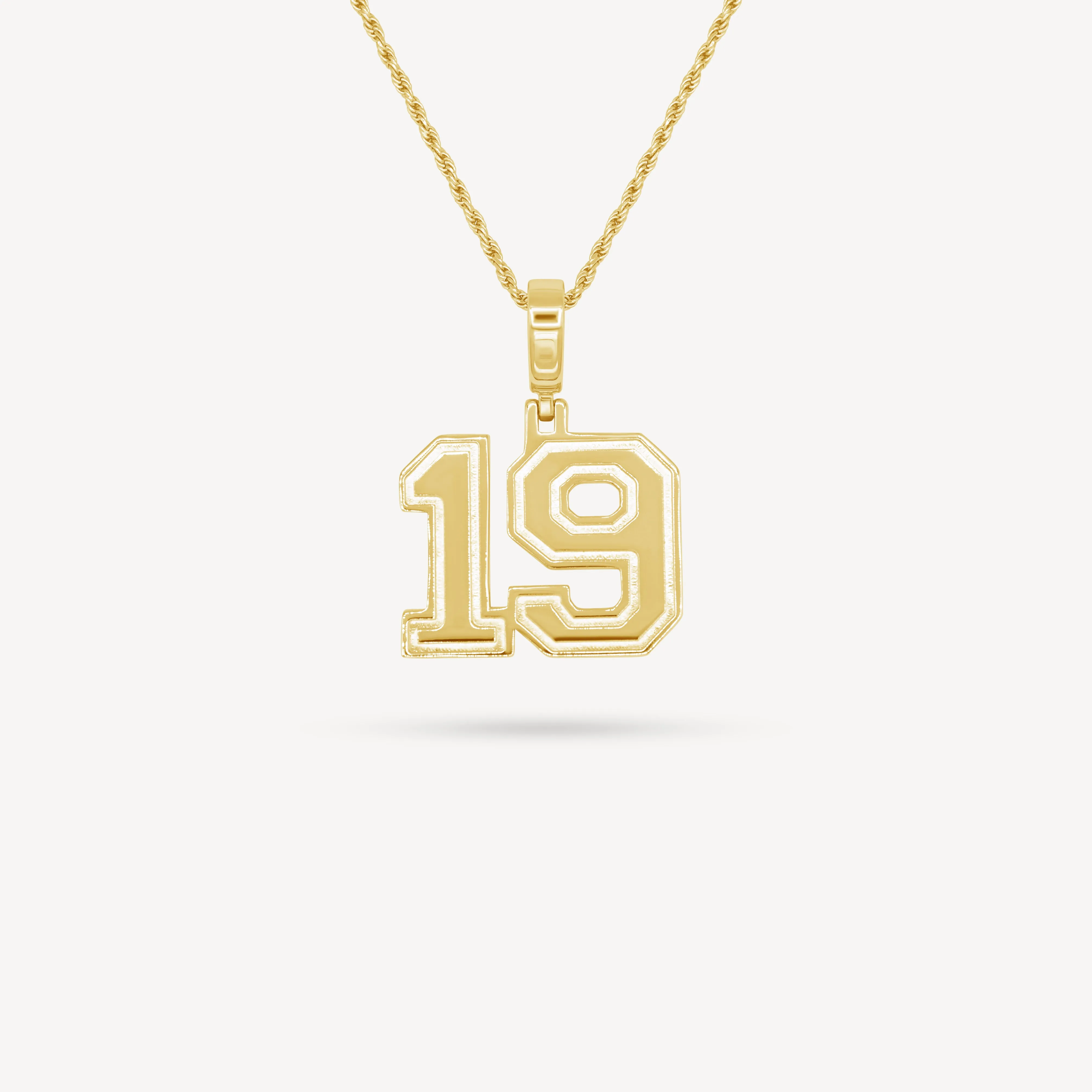 Gold Number Necklace