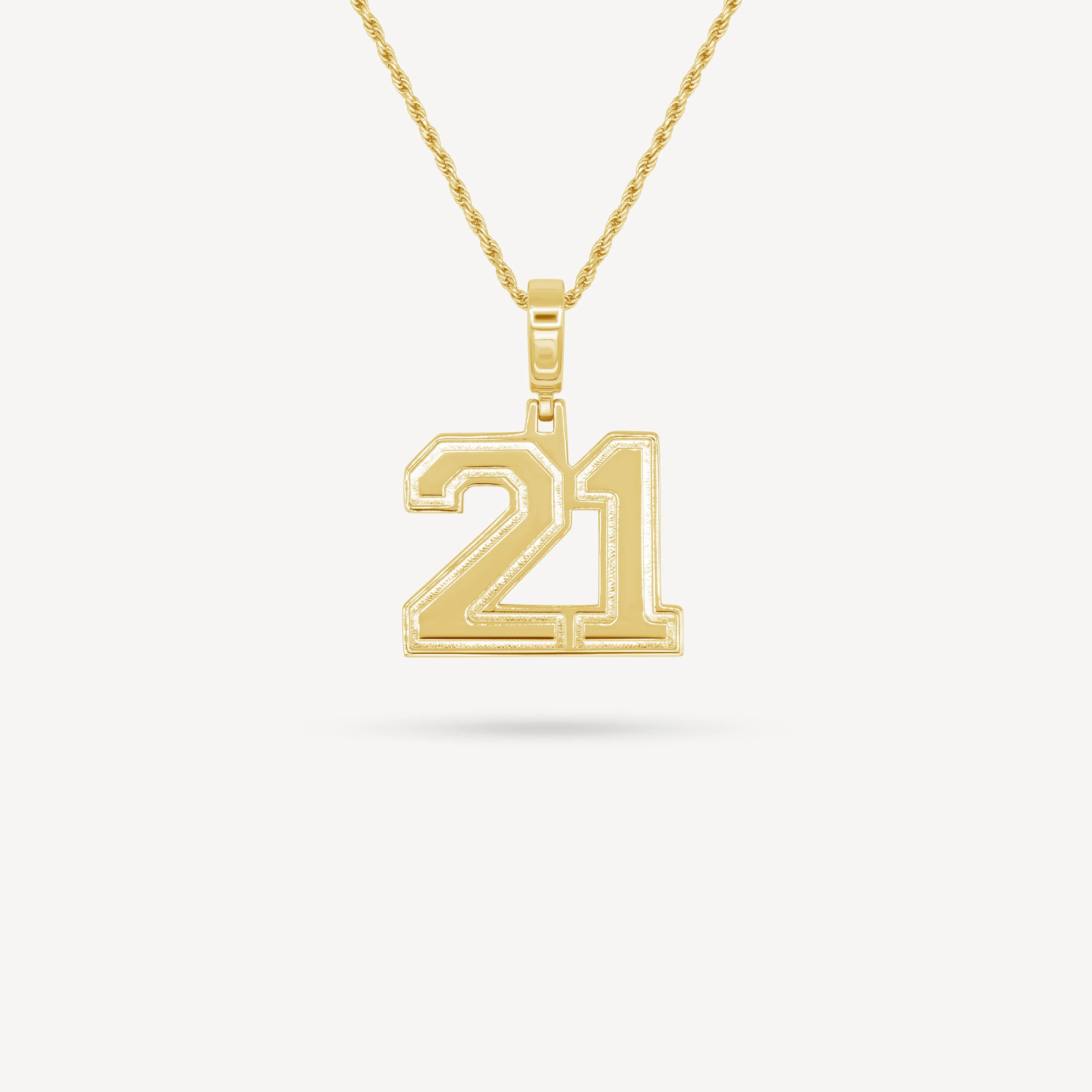 Gold Number Necklace