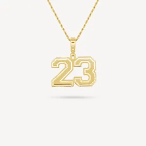 Gold Number Necklace