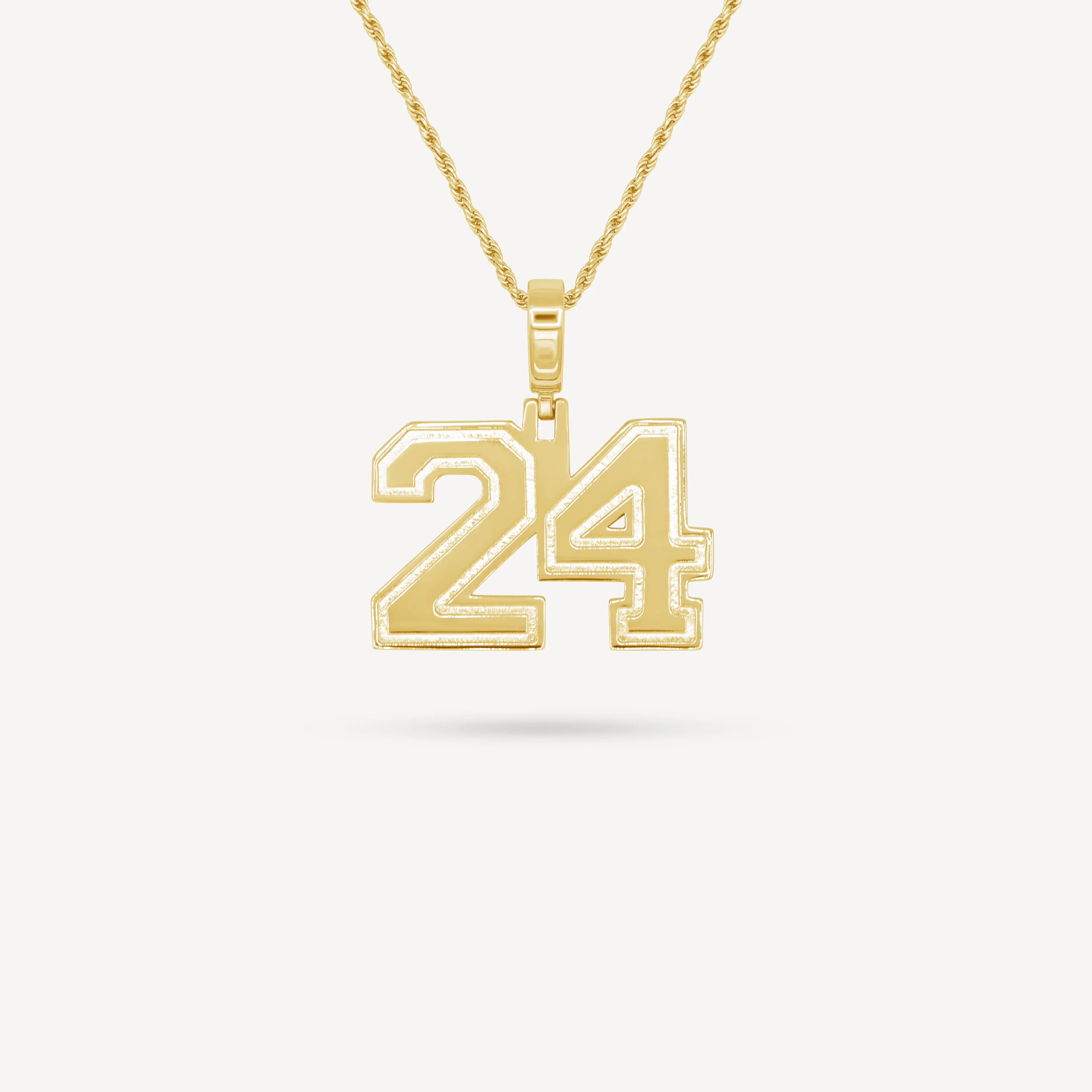 Gold Number Necklace