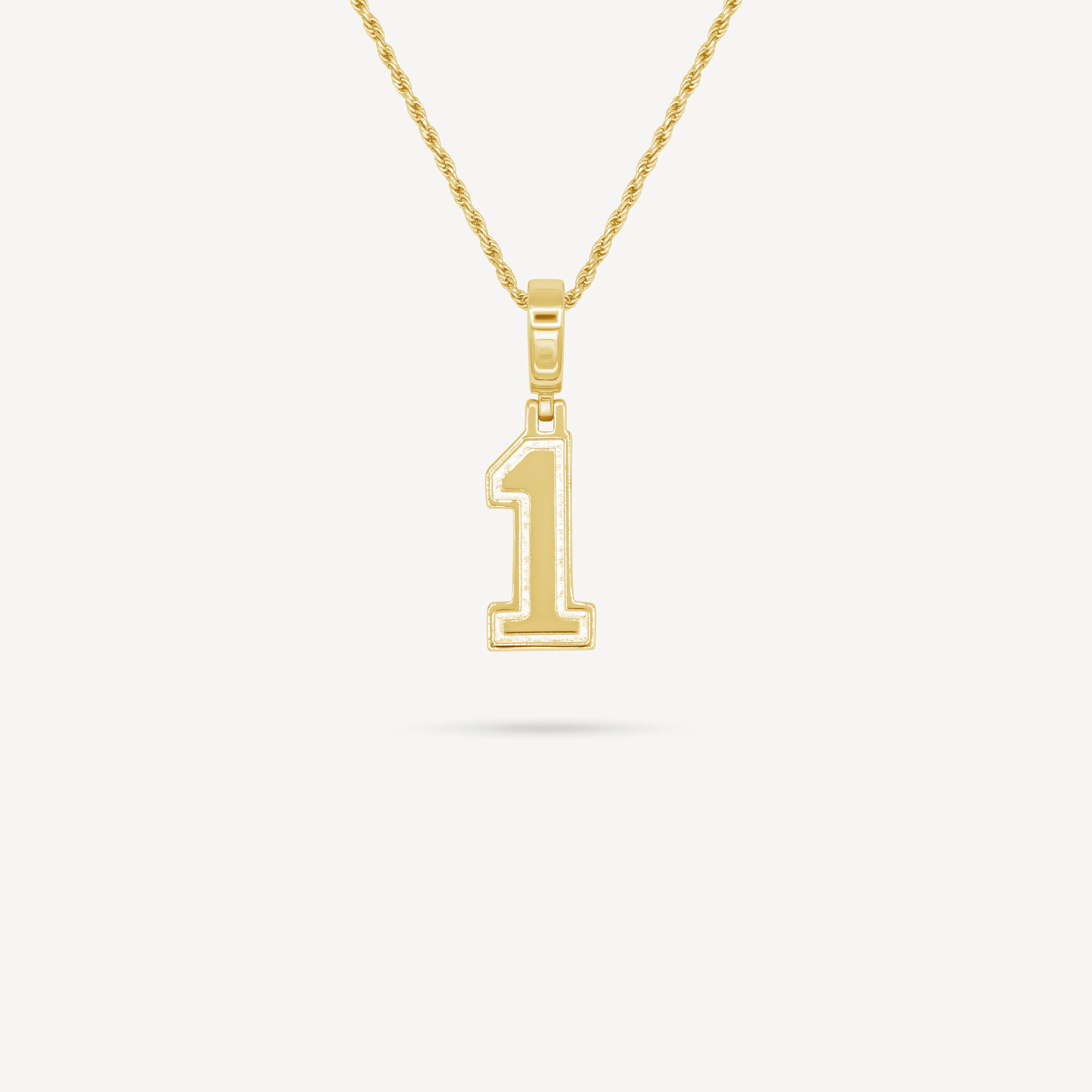 Gold Number Necklace