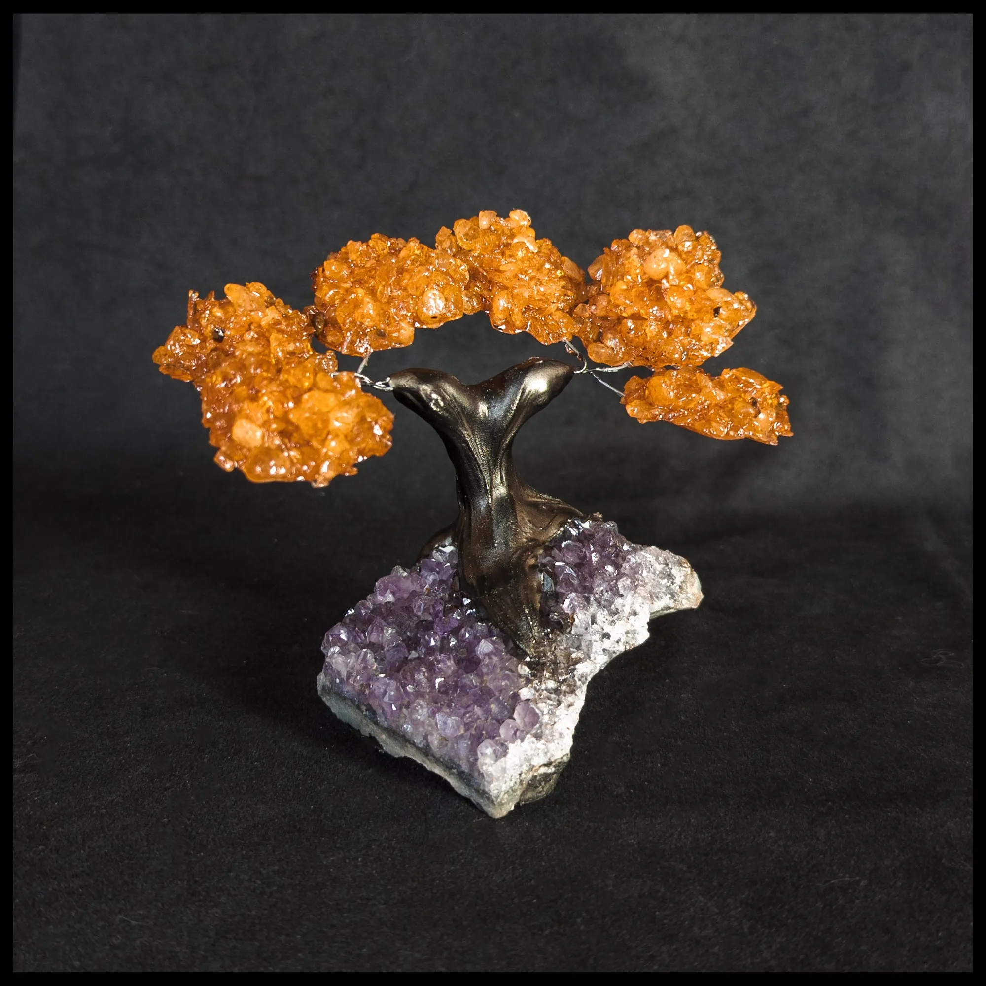 GSTsz2 Gemstone Tree - Citrine and Amethyst