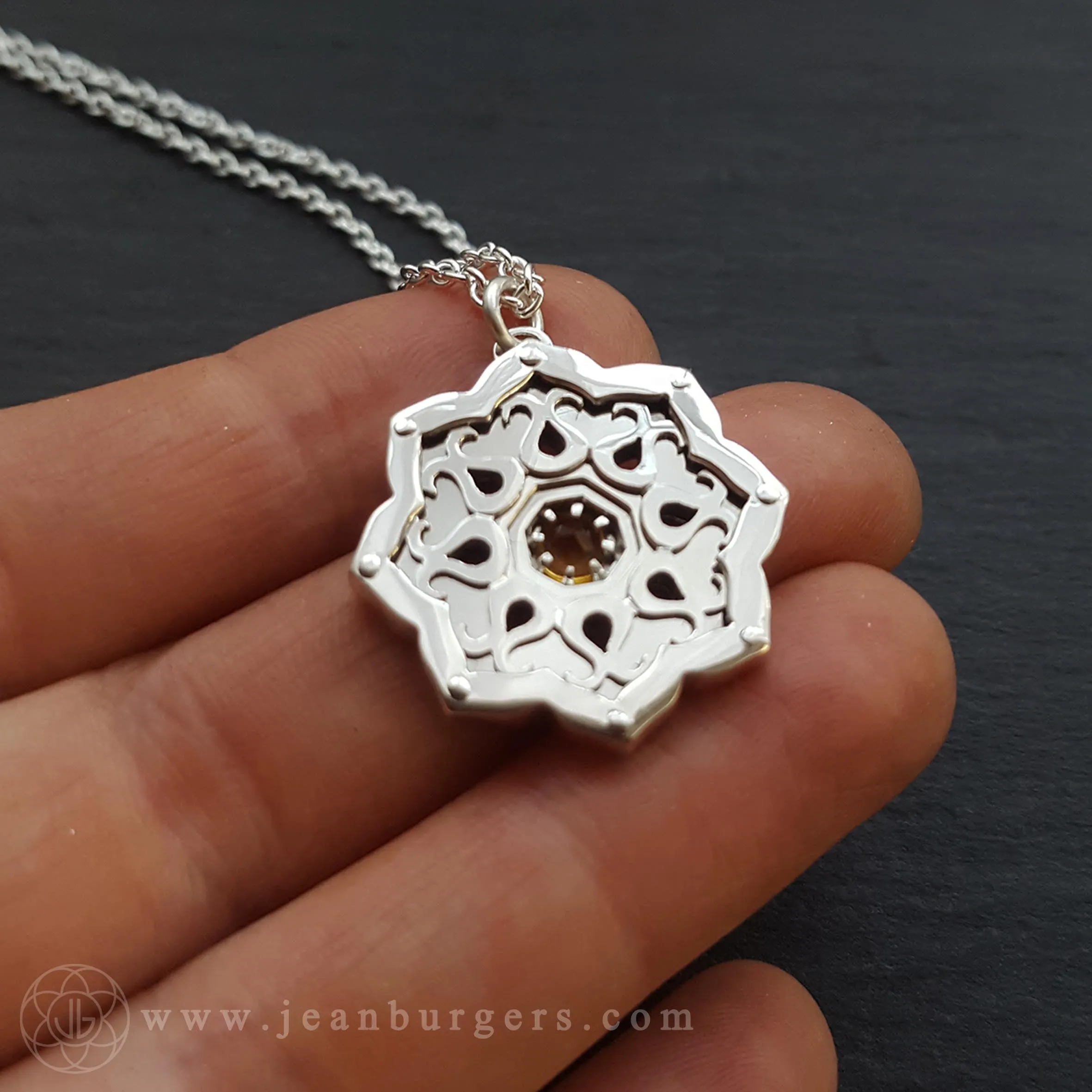 Handcut Leo Sol Pendant