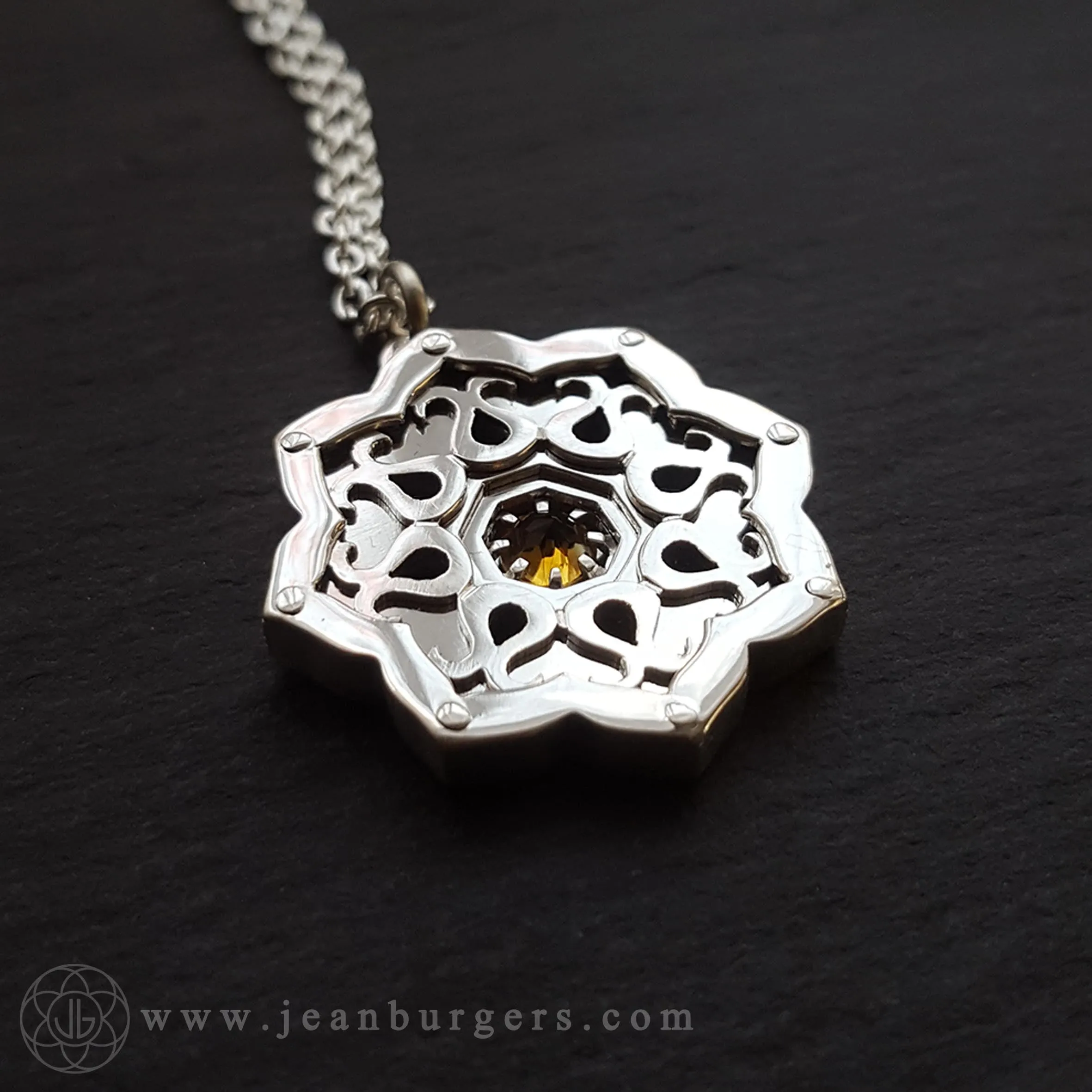 Handcut Leo Sol Pendant