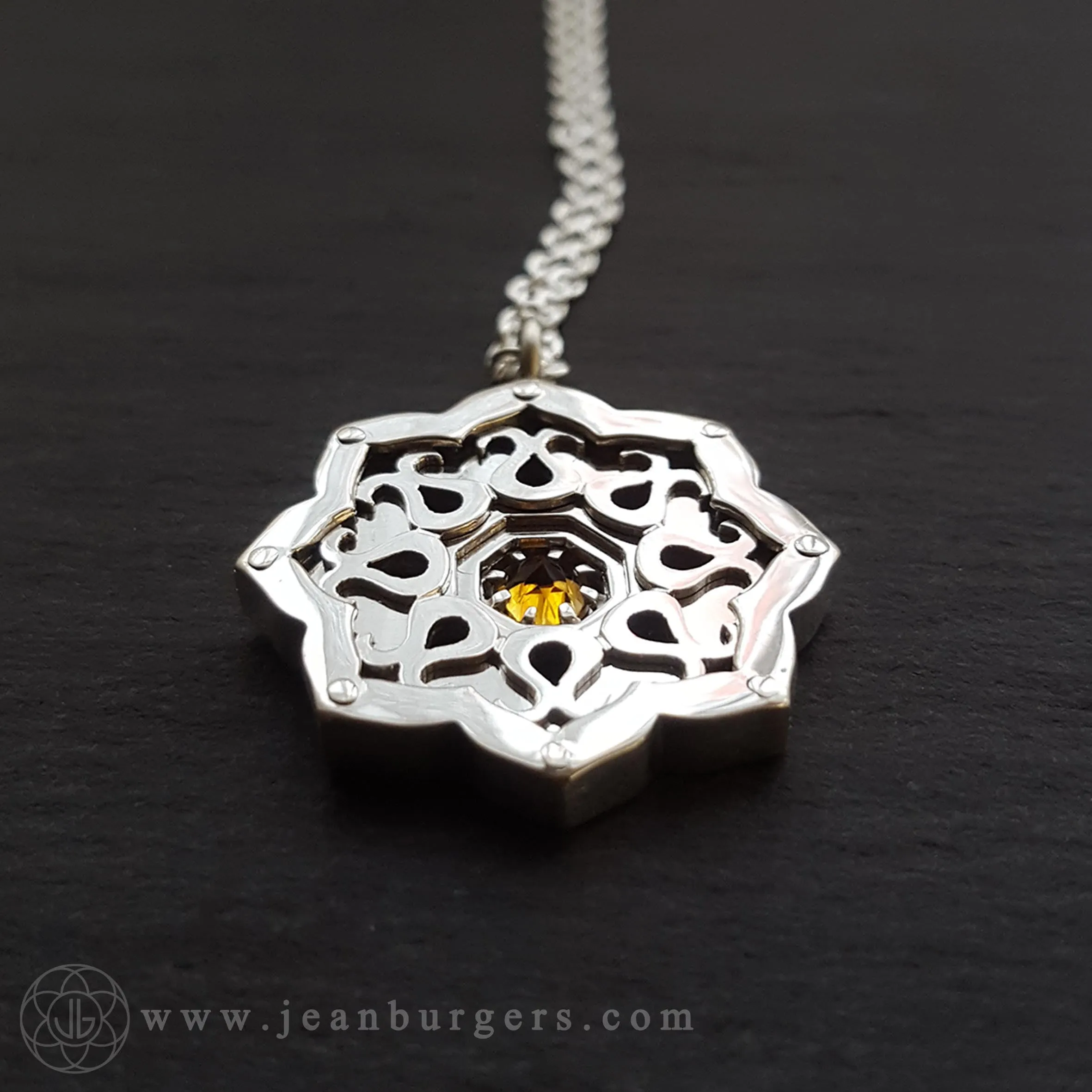 Handcut Leo Sol Pendant