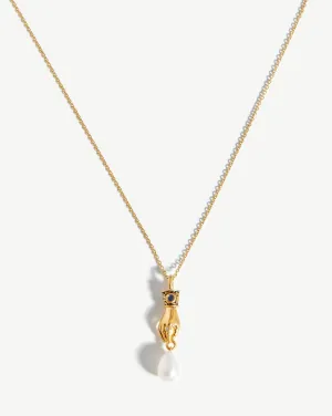 Harris Reed Fine Handpicked Necklace | 14ct Solid Gold/Pearl & Diamond