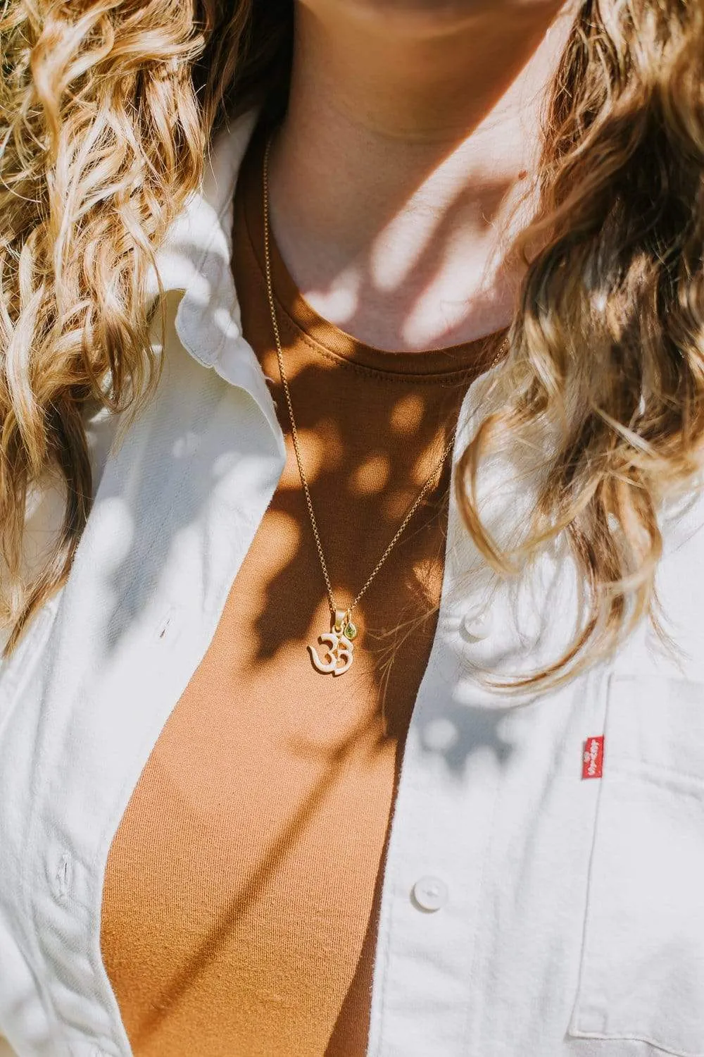 Heart Chakra Om Necklace