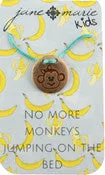 Kids Turquoise Corded Necklace with Monkey Charm