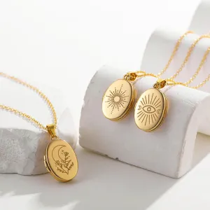 Locket Necklace 18K Gold Plated Jewelry Pendant Necklaces