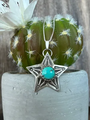 Lone Star Turquoise Sterling Silver Necklace