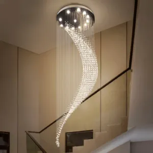 Luceat Long Crystal Chandelier