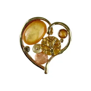 Magnetic Brooch - Gold Heart