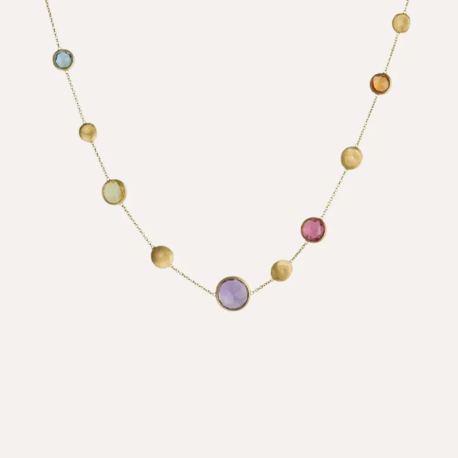 Marco Bicego Jaipur 18k Gold Gemstone Necklace Short