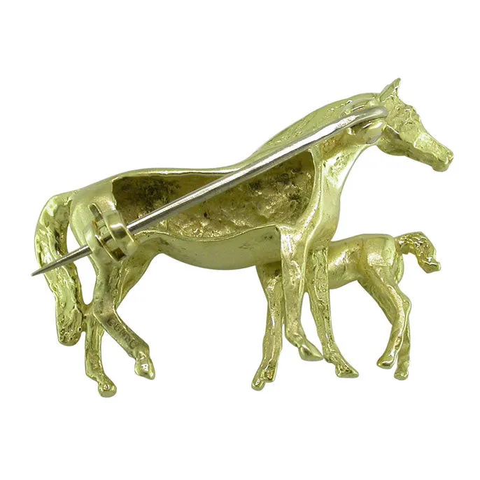 Mare & Foal Brooch