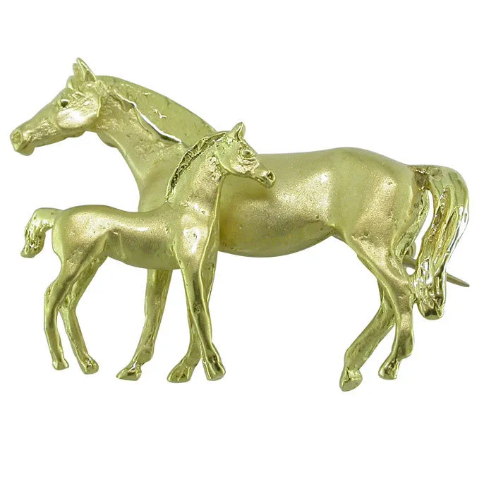 Mare & Foal Brooch