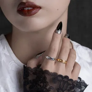 MARY. Garnet & Pearl Trilogy Ring - Gold