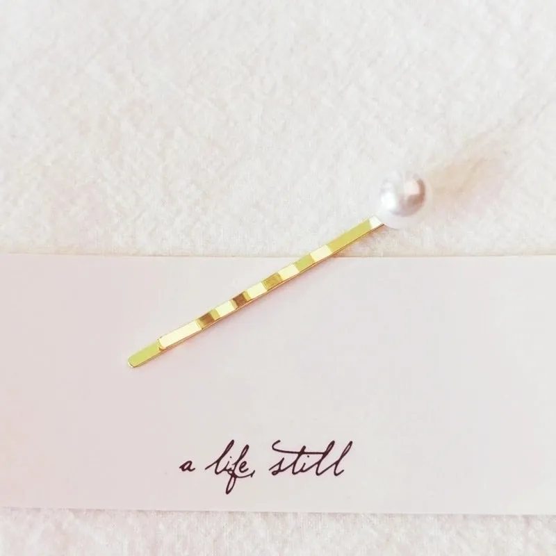 Metal Pearl Gold Hairpin